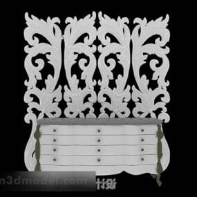 White Porch Cabinet Decoration V1 3d model