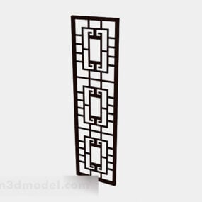 Chinese houten bruine scheidingswand 3D-model
