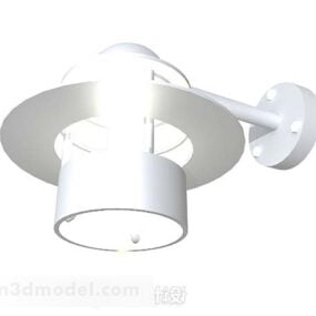 Common White Wall Lamp 3d model