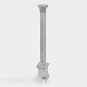 회색 기둥 난간 3d 모델