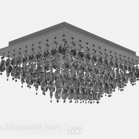 Grijze luxe plafondlamp 3D-model