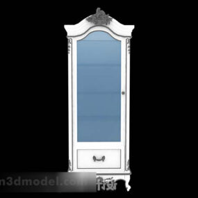 European Display Cabinet White Paint 3d model