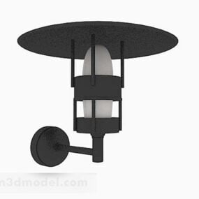 Black Iron Wall Lamp 3d model