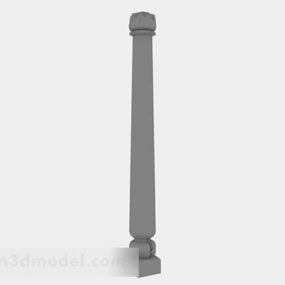 Modello 3d classico con vernice grigia per pilastri