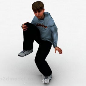 Boy Sitting Character 3d-modell