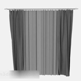 Minimalistický 3D model šedé záclony