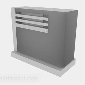 屋外空調ボックスの構築 3Dモデル
