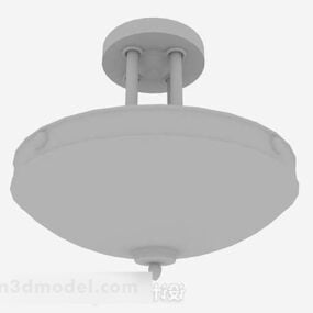 Runda form grå taklampa 3d-modell