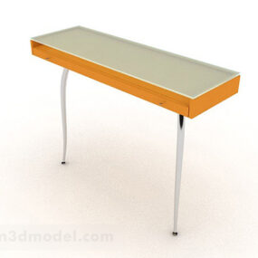 שולחן קפה צהוב צבע דגם תלת מימד