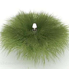 Modelo 3d de paisagem de grama verde
