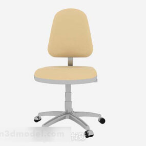 Wheels Office Chair Simple Style 3d model