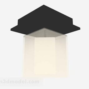 Plafondlamp gele kap 3D-model