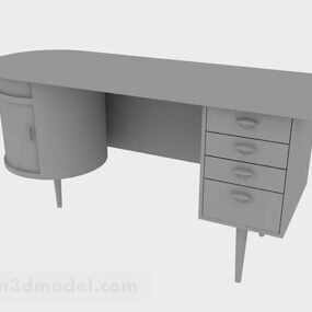 3д модель офисного стола с мебелью из МДФ
