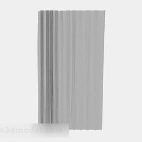 Minimalistischer Vorhang in grauer Farbe, 3D-Modell