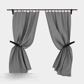 Gray Curtain Home Decoration 3d model