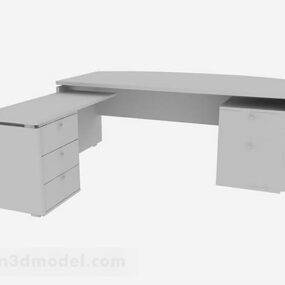 ग्रे पेंट ऑफिस डेस्क 3डी मॉडल