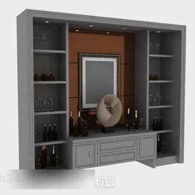 Home Display Cabinet For Living Room 3d model