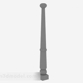 Modello 3d della scala a colonna grigia