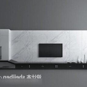 Μινιμαλιστικό 3d μοντέλο διακόσμησης τοίχου τηλεόρασης