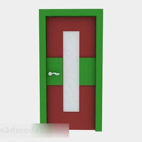 3D model dřevěných domovních dveří