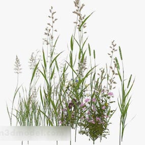 Zahradní květináč na trávu ve tvaru L 3D model
