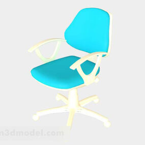 โมเดล 3 มิติการออกแบบเก้าอี้สำนักงานสีน้ำเงิน