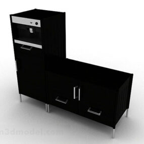 Modello 3d del sistema di cucina dell'armadio