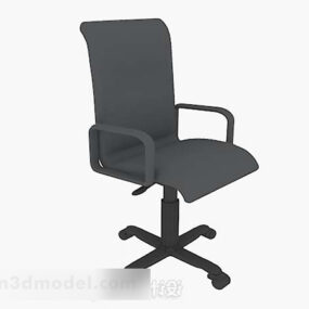 3д модель офисного стула черного цвета