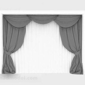 Gray Home Curtains 3d model