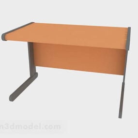 Minimalistisk skrivebord oransje farge 3d-modell