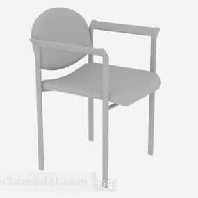 כיסא טרקלין אפור דגם תלת מימד