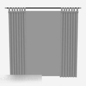 Gray Textiles Home Curtains 3d model