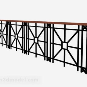 Black Railing Decoration 3d model