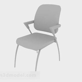 Gri Plastik Ev Sandalyesi 3D model