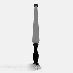 Modello 3d della decorazione classica del pilastro grigio