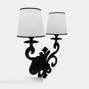 Black White Home Wall Lamp Decor 3d model