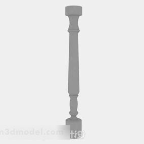 Furniture Gray Pillar 3d model