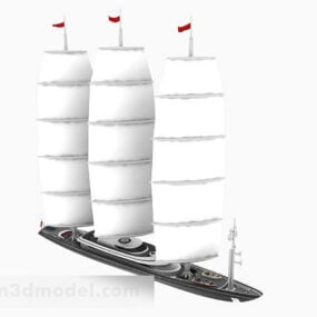 Mobilya Dekoratif Yelkenli Gemi 3d modeli