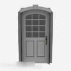 灰色の木製の家のドアの家具