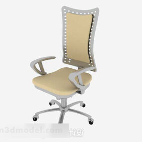 办公椅黄色3d模型