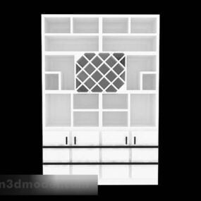 3д модель витрины из МДФ с белой краской