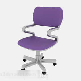 Lila kontorsstol för personal 3d-modell