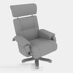 3д модель серого офисного кресла менеджера