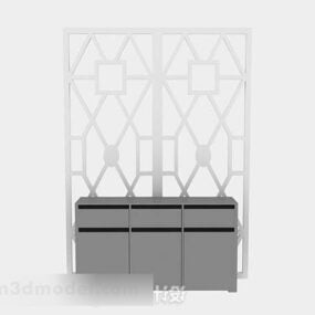 Gray Entrance Cabinet Furniture 3d model