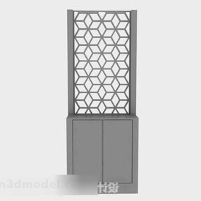Gray Furniture Entrance Cabinet 3d model