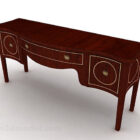 Brown Wooden Desk Antique Furniture