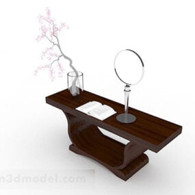 3д модель журнального столика из деревянной мебели