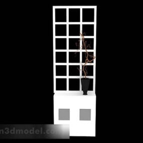 Home White Screen Partition V1 3d μοντέλο
