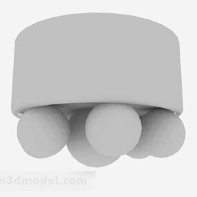 Gray Shade Ceiling Lamp Decor 3d model