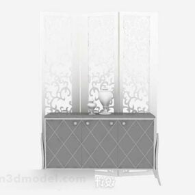 3д модель мебели Серый входной шкаф